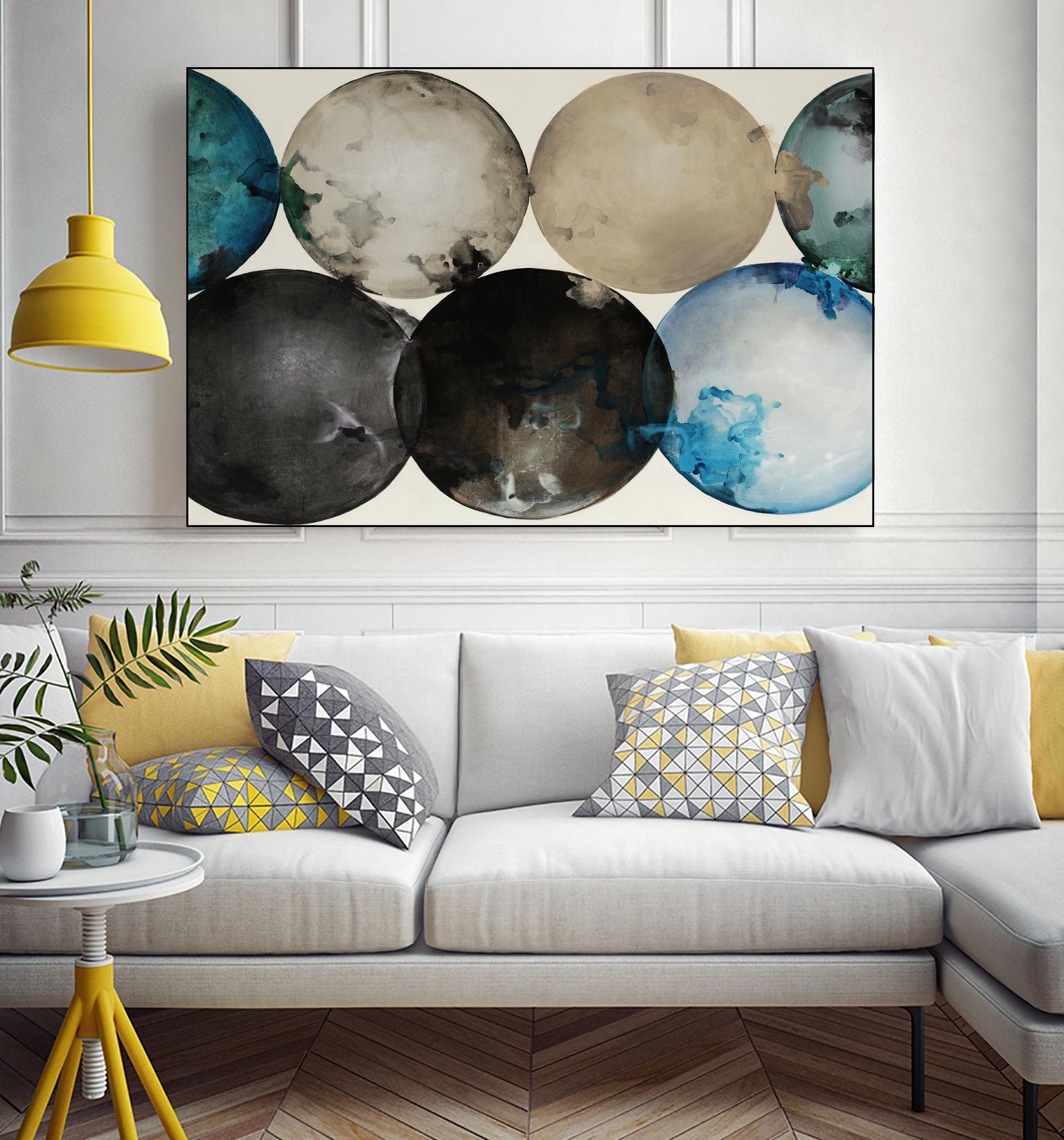 Roll to the Top by Daleno Art on GIANT ART - beige shapes circle