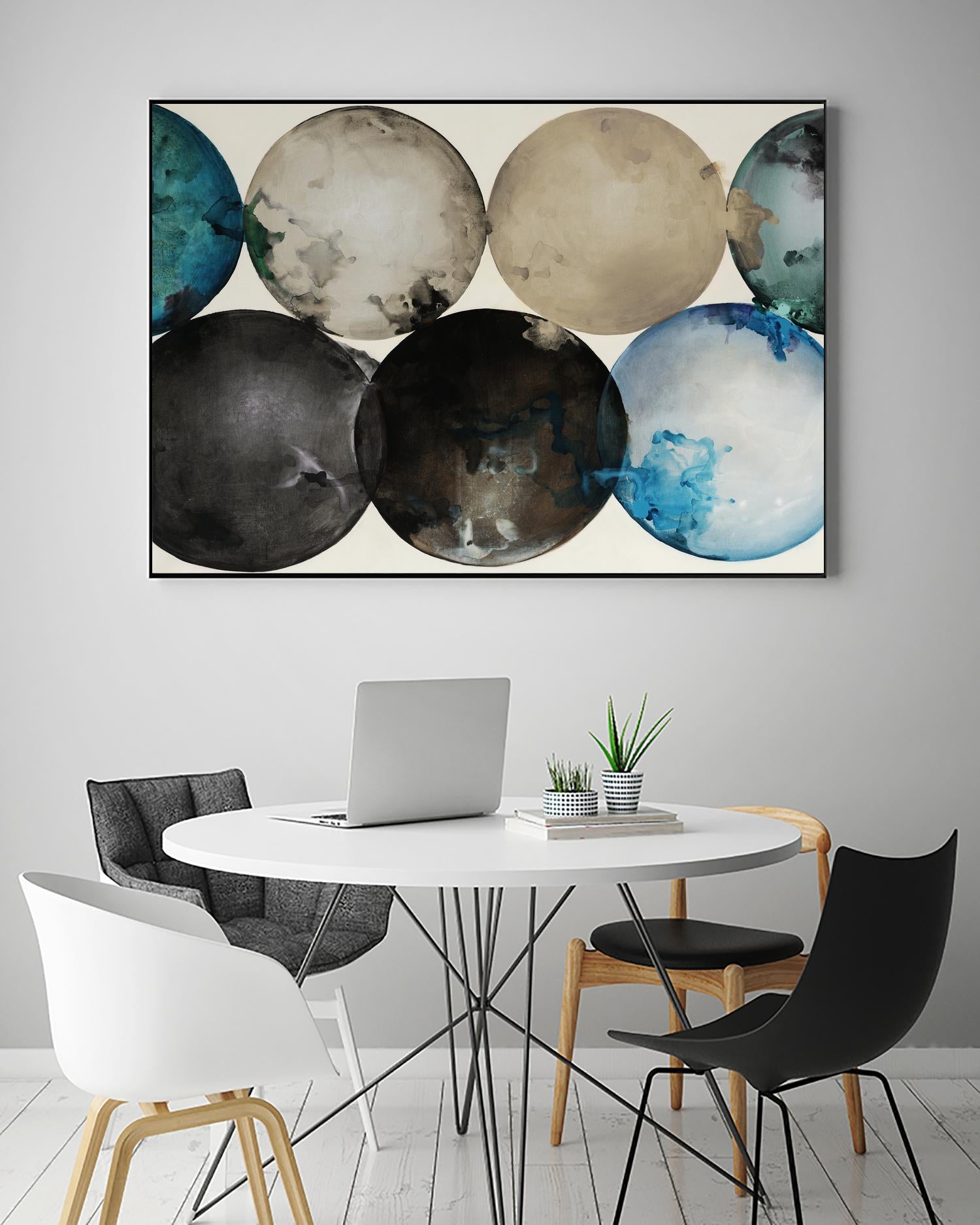 Roll to the Top by Daleno Art on GIANT ART - beige shapes circle