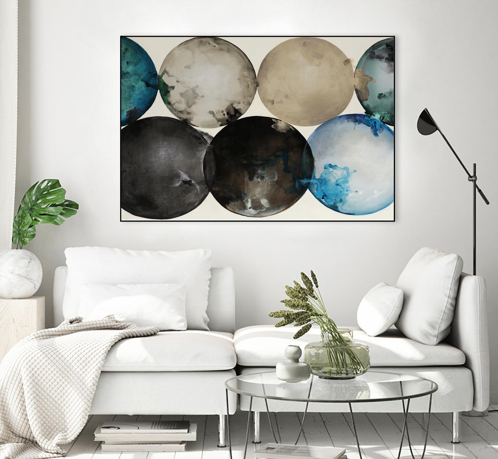 Roll to the Top by Daleno Art on GIANT ART - beige shapes circle