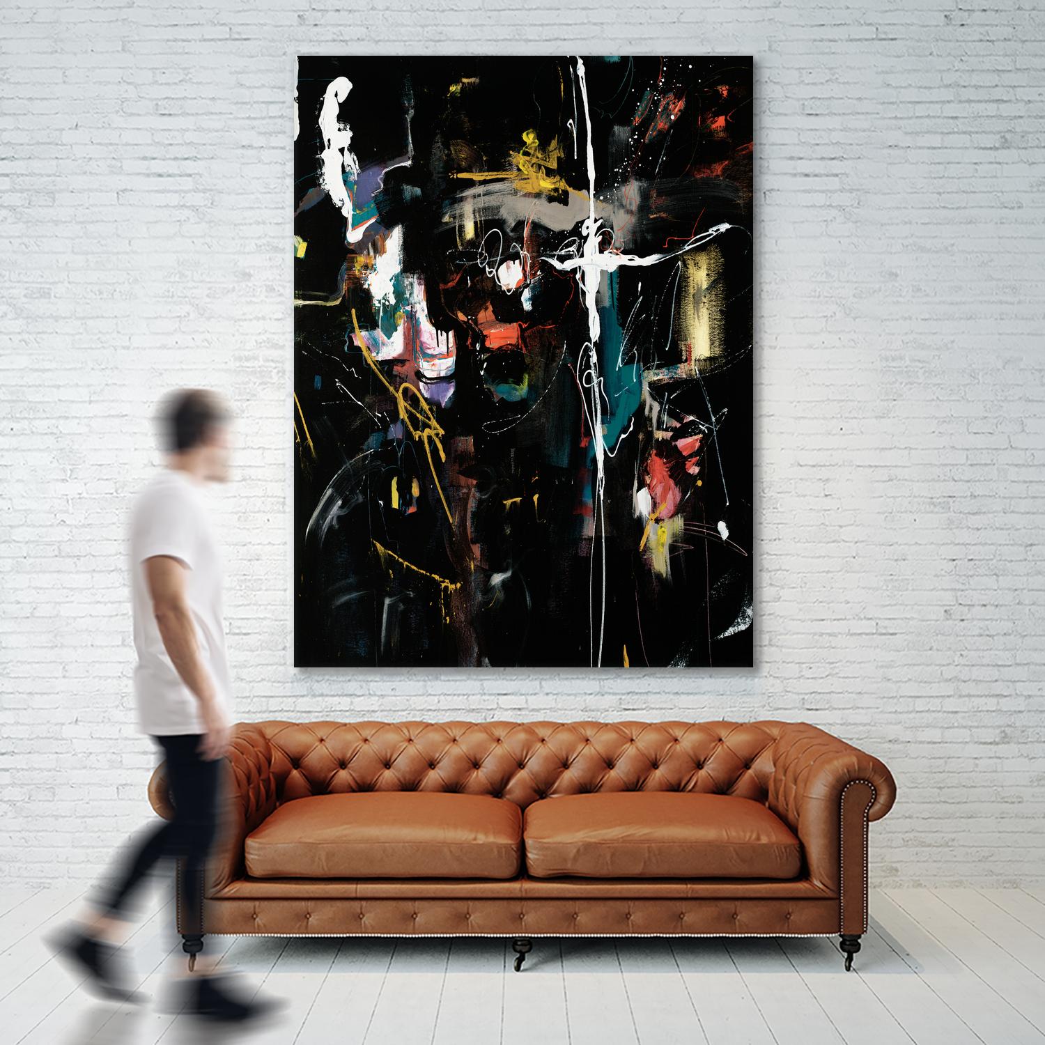 Club Merriment II by Daleno Art on GIANT ART - orange abstract