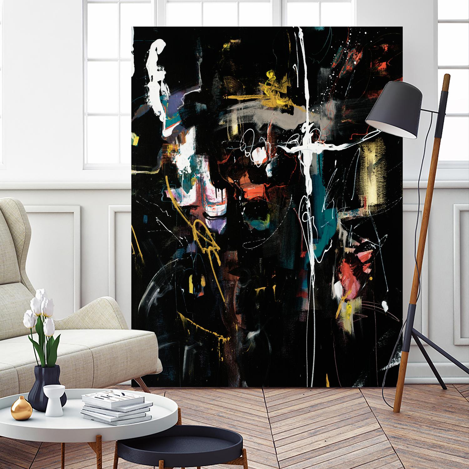 Club Merriment II by Daleno Art on GIANT ART - orange abstract