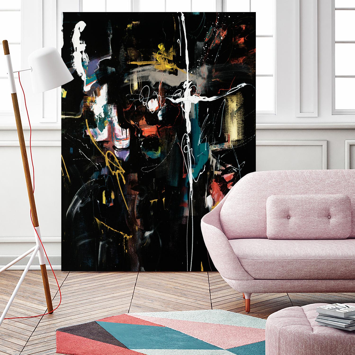 Club Merriment II by Daleno Art on GIANT ART - orange abstract