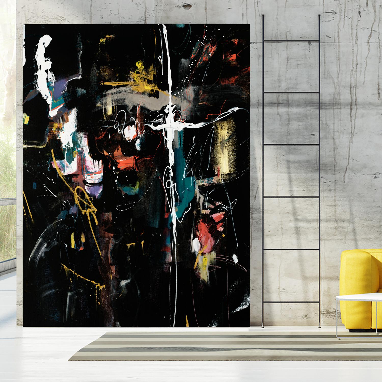 Club Merriment II by Daleno Art on GIANT ART - orange abstract