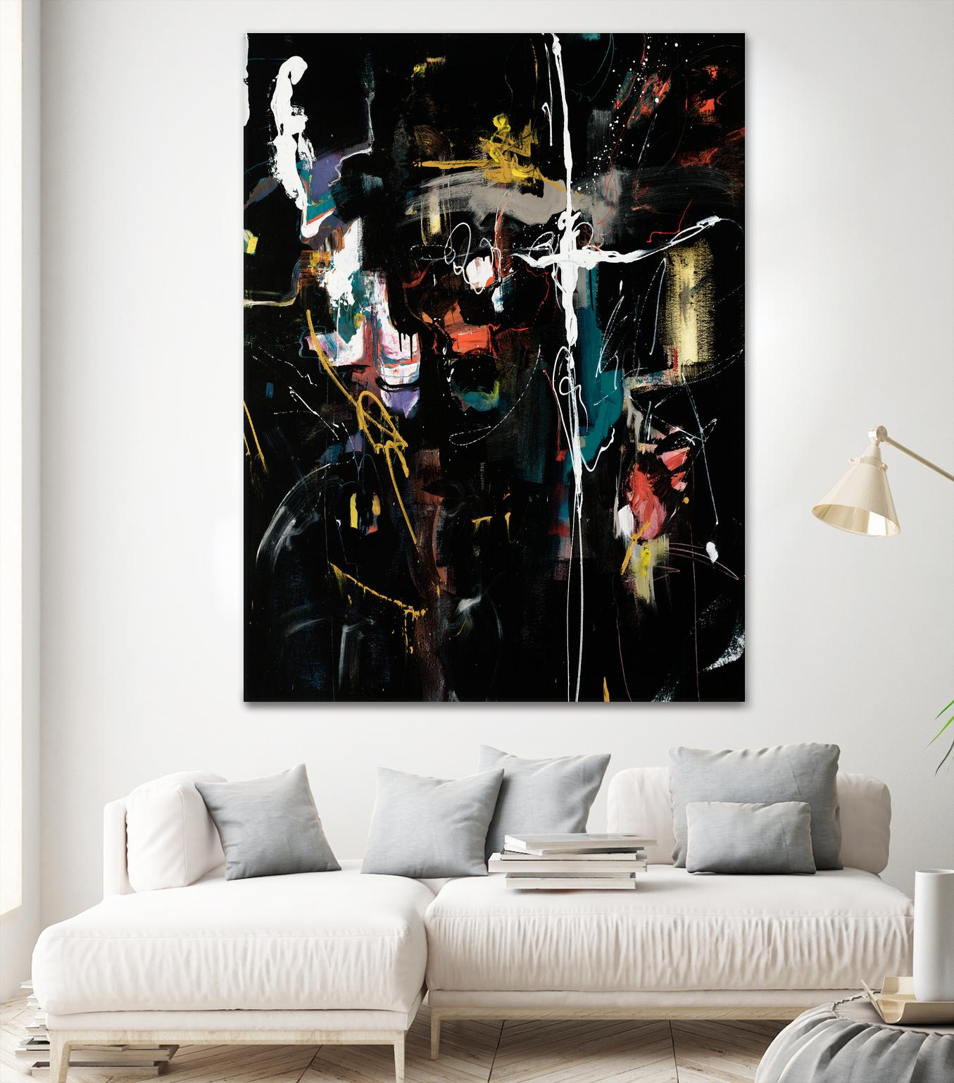 Club Merriment II by Daleno Art on GIANT ART - orange abstract