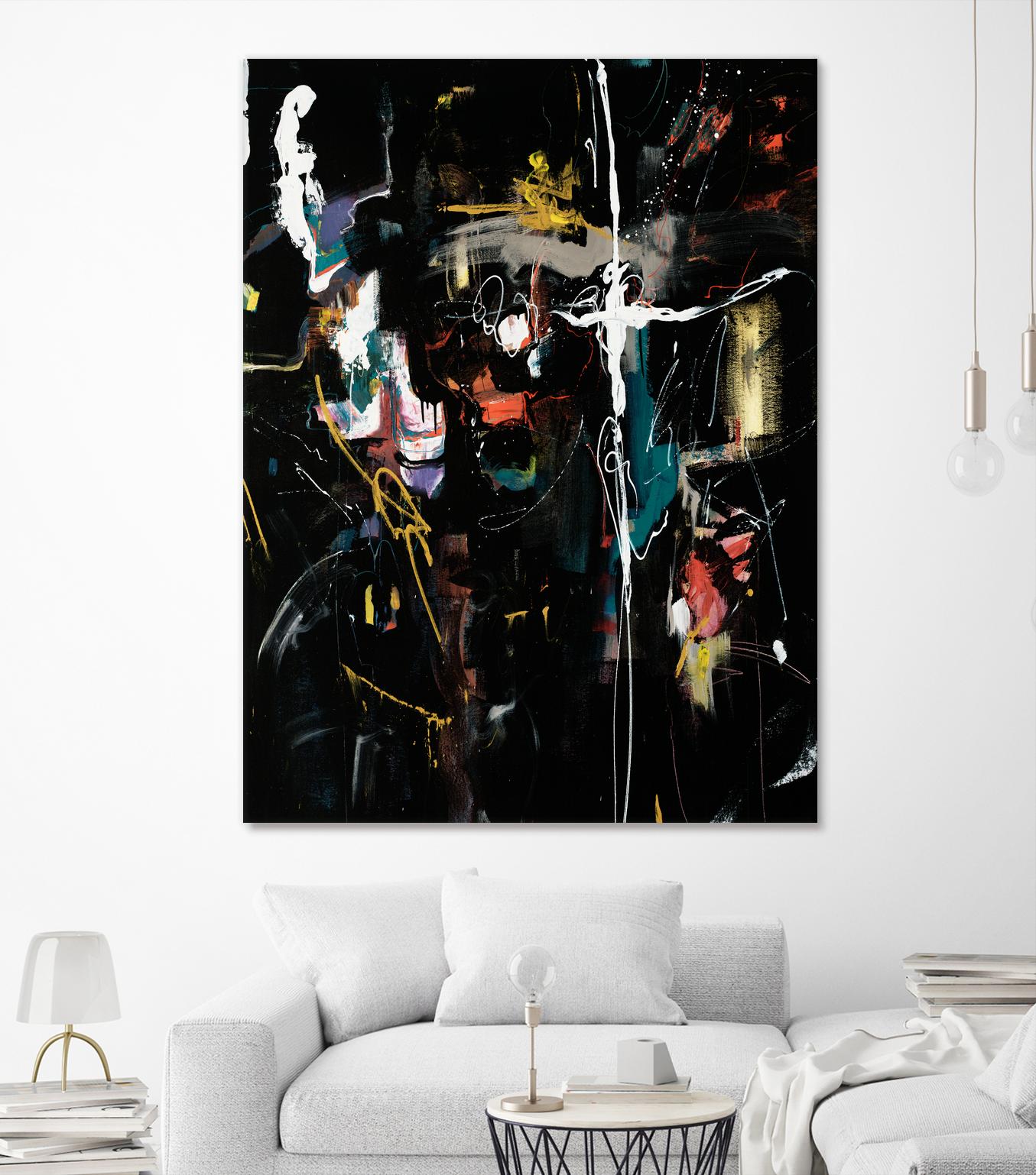 Club Merriment II by Daleno Art on GIANT ART - orange abstract