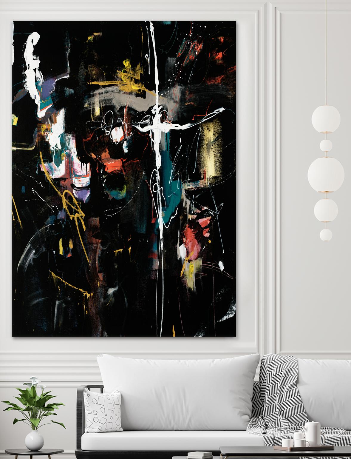 Club Merriment II by Daleno Art on GIANT ART - orange abstract