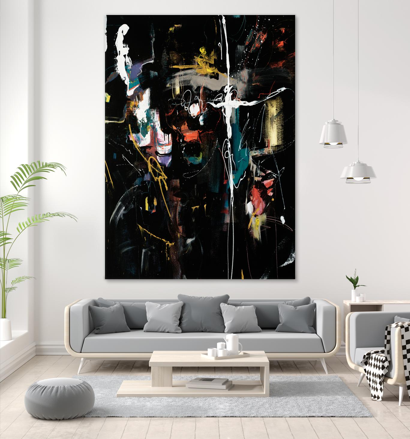 Club Merriment II by Daleno Art on GIANT ART - orange abstract