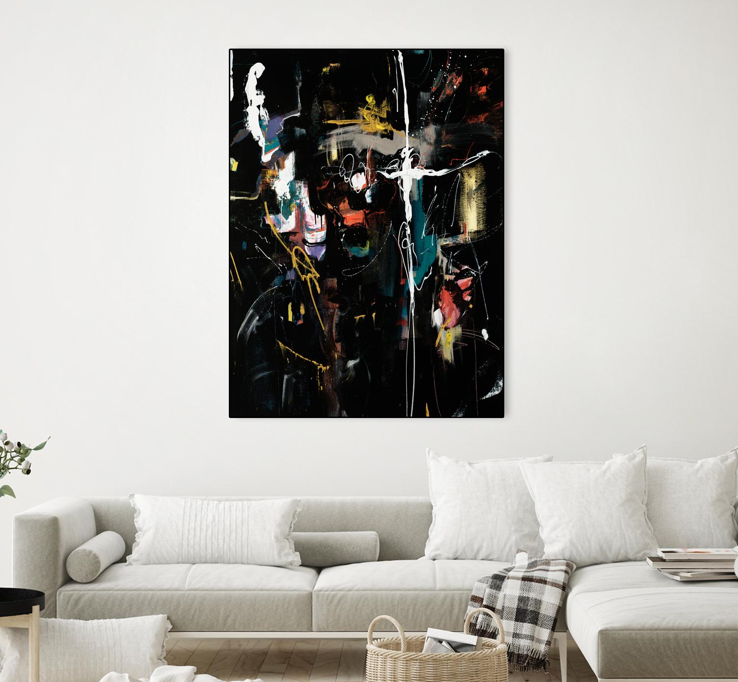 Club Merriment II by Daleno Art on GIANT ART - orange abstract