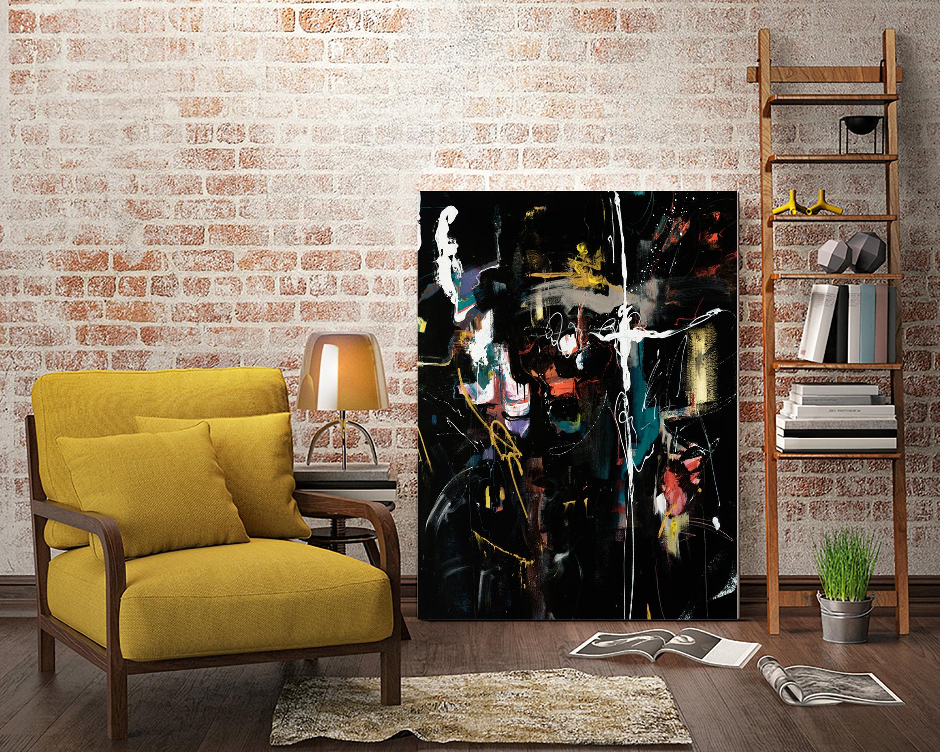 Club Merriment II by Daleno Art on GIANT ART - orange abstract