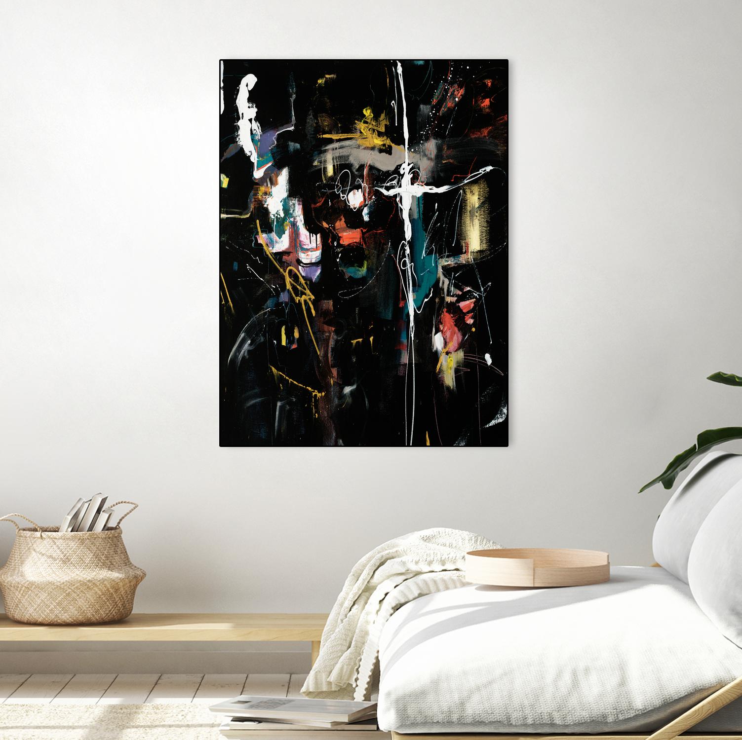 Club Merriment II by Daleno Art on GIANT ART - orange abstract