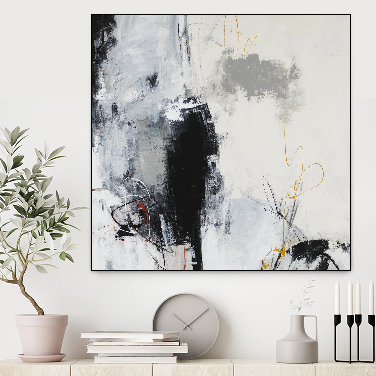 Center of the Mind by Daleno Art on GIANT ART - grey abstract