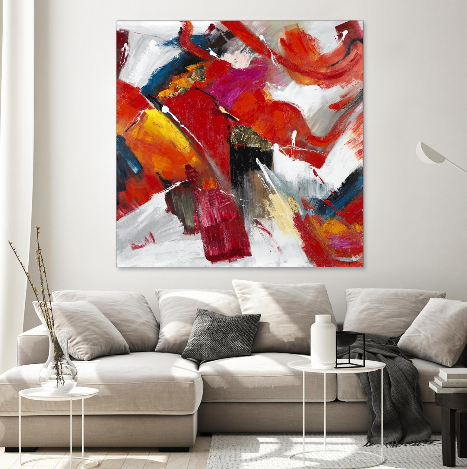 Stop to stare by Daleno Art on GIANT ART - red abstract abstrait