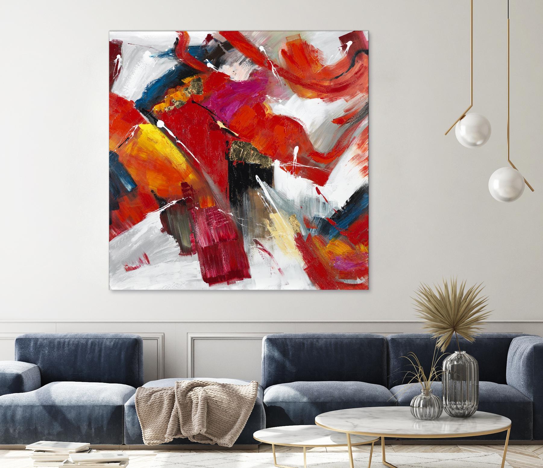 Stop to stare by Daleno Art on GIANT ART - red abstract abstrait