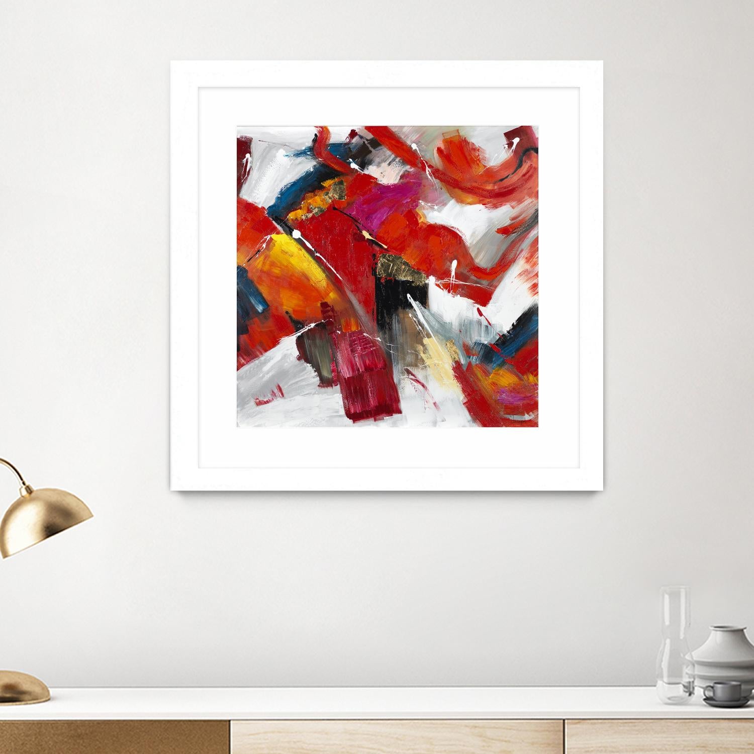 Stop to stare by Daleno Art on GIANT ART - red abstract abstrait