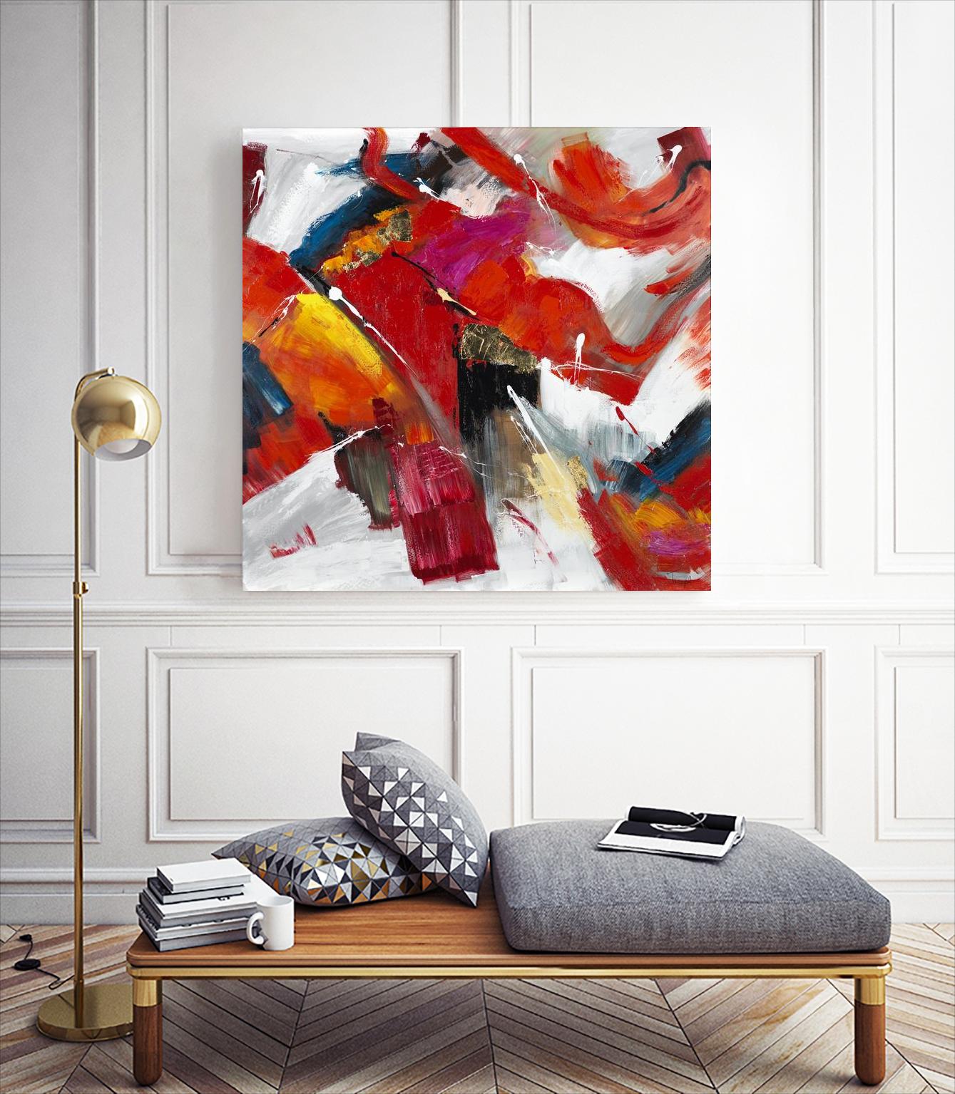 Stop to stare by Daleno Art on GIANT ART - red abstract abstrait