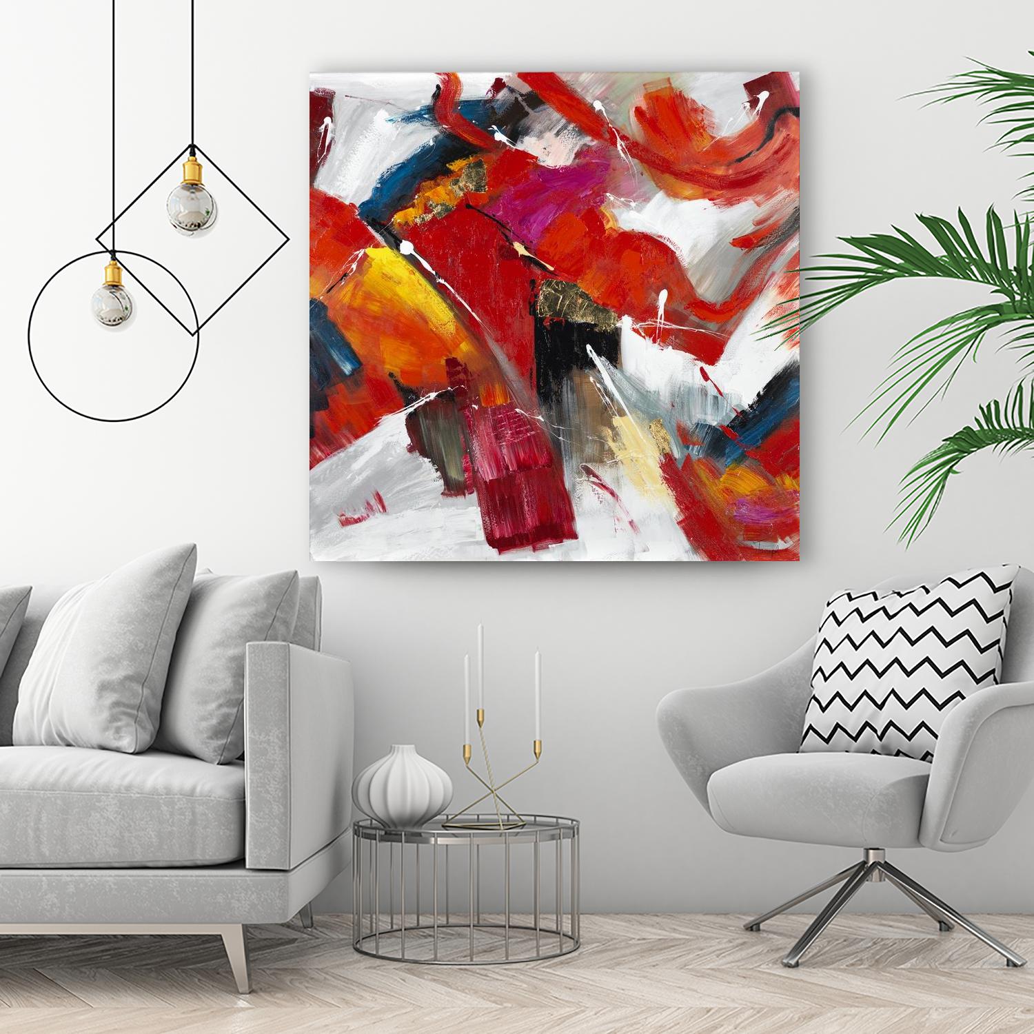 Stop to stare by Daleno Art on GIANT ART - red abstract abstrait