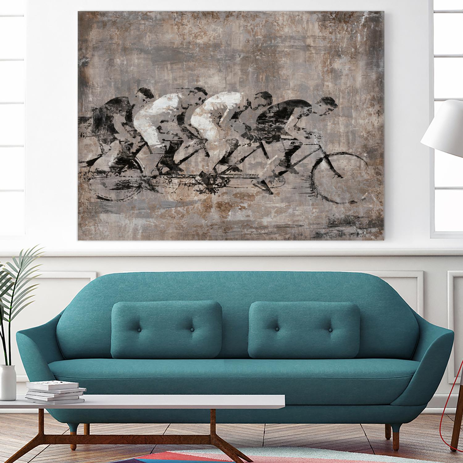 Day to Remember by Daleno Art on GIANT ART - grey figurative bikes