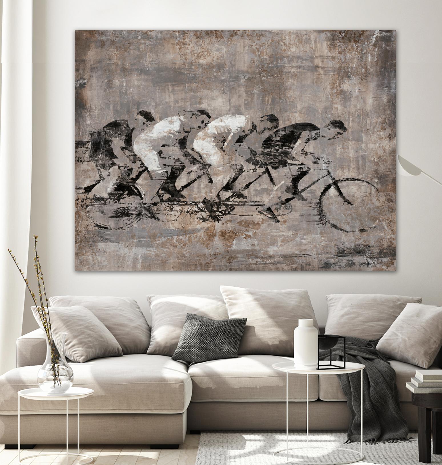 Day to Remember by Daleno Art on GIANT ART - grey figurative bikes