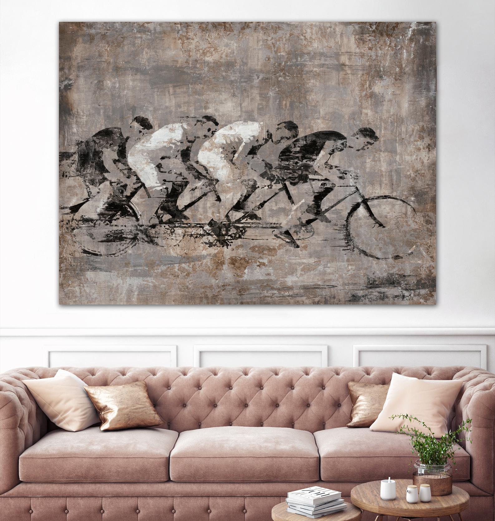 Day to Remember by Daleno Art on GIANT ART - grey figurative bikes