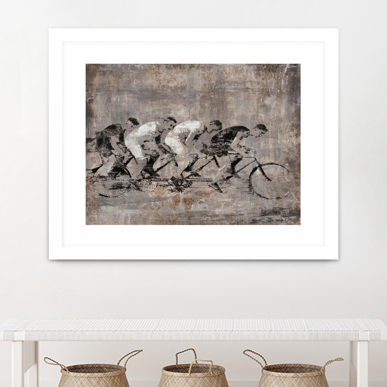 Day to Remember by Daleno Art on GIANT ART - grey figurative bikes