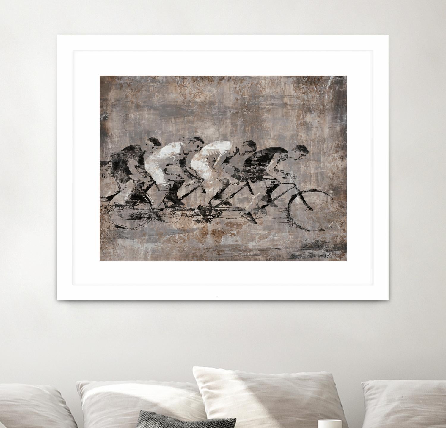 Day to Remember by Daleno Art on GIANT ART - grey figurative bikes