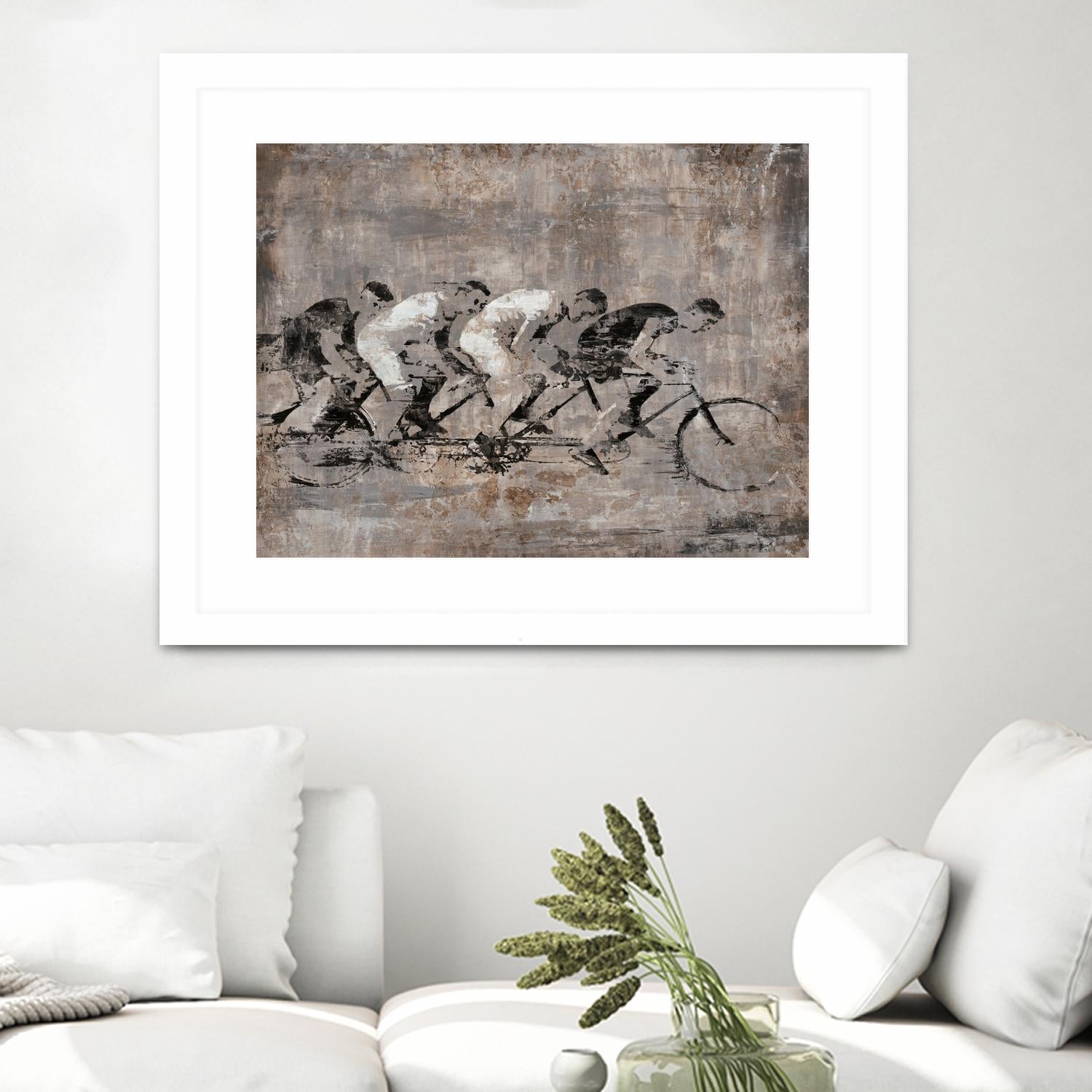 Day to Remember by Daleno Art on GIANT ART - grey figurative bikes