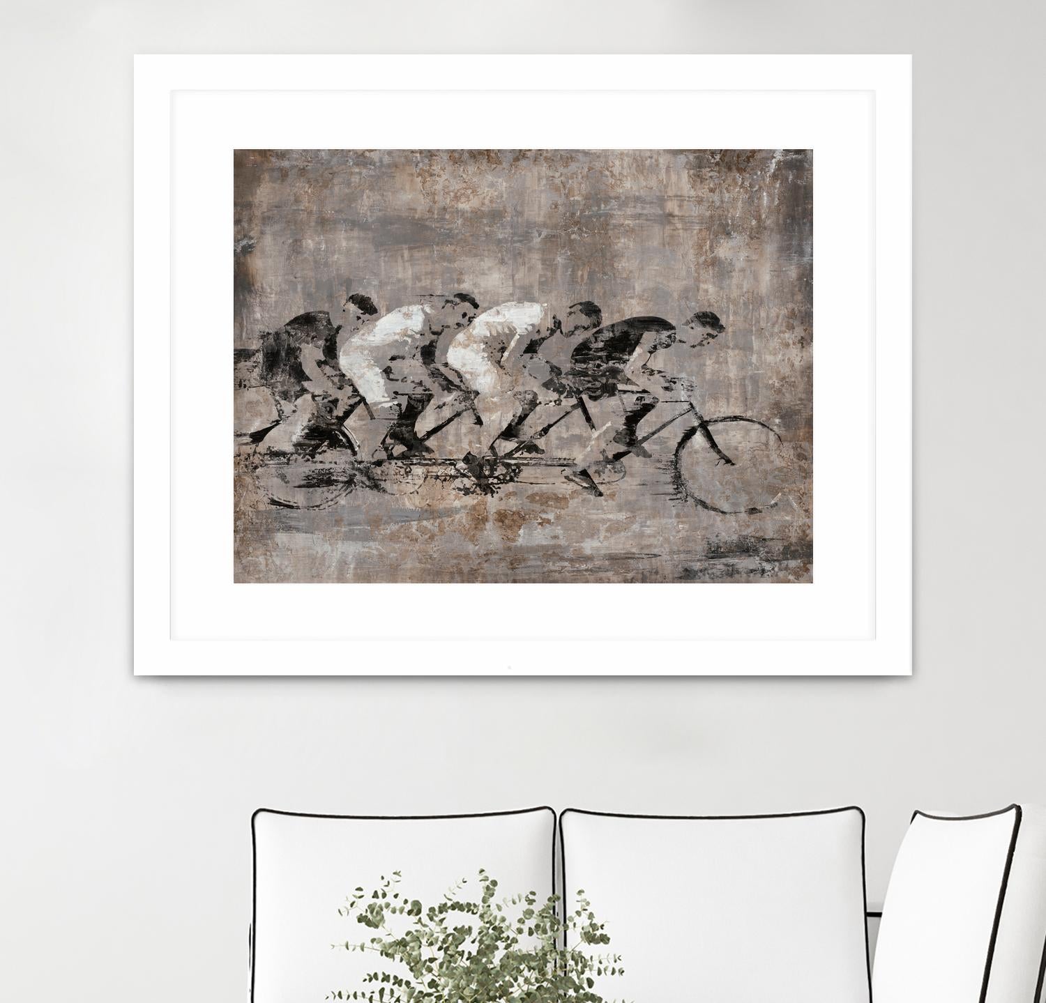 Day to Remember by Daleno Art on GIANT ART - grey figurative bikes