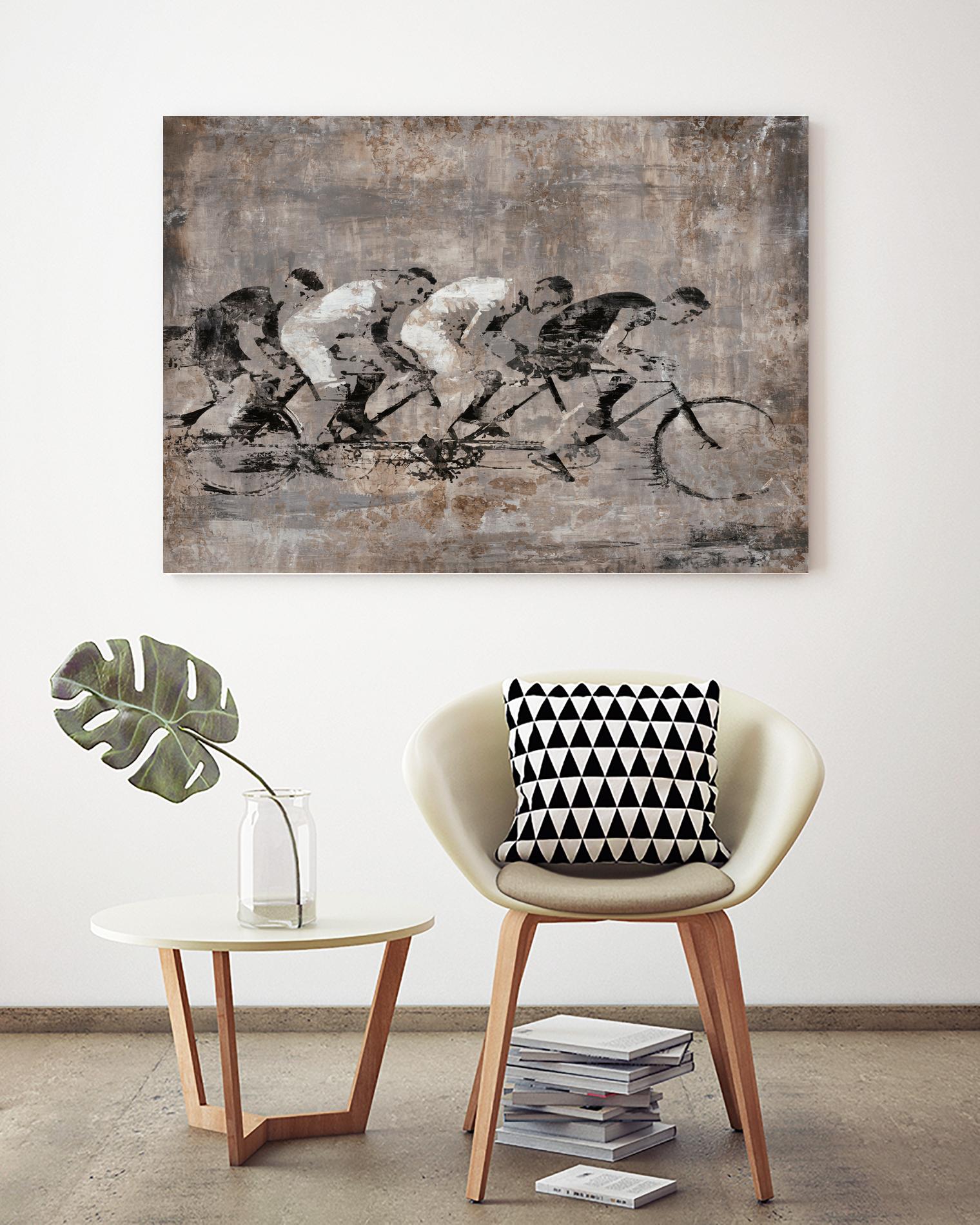 Day to Remember by Daleno Art on GIANT ART - grey figurative bikes