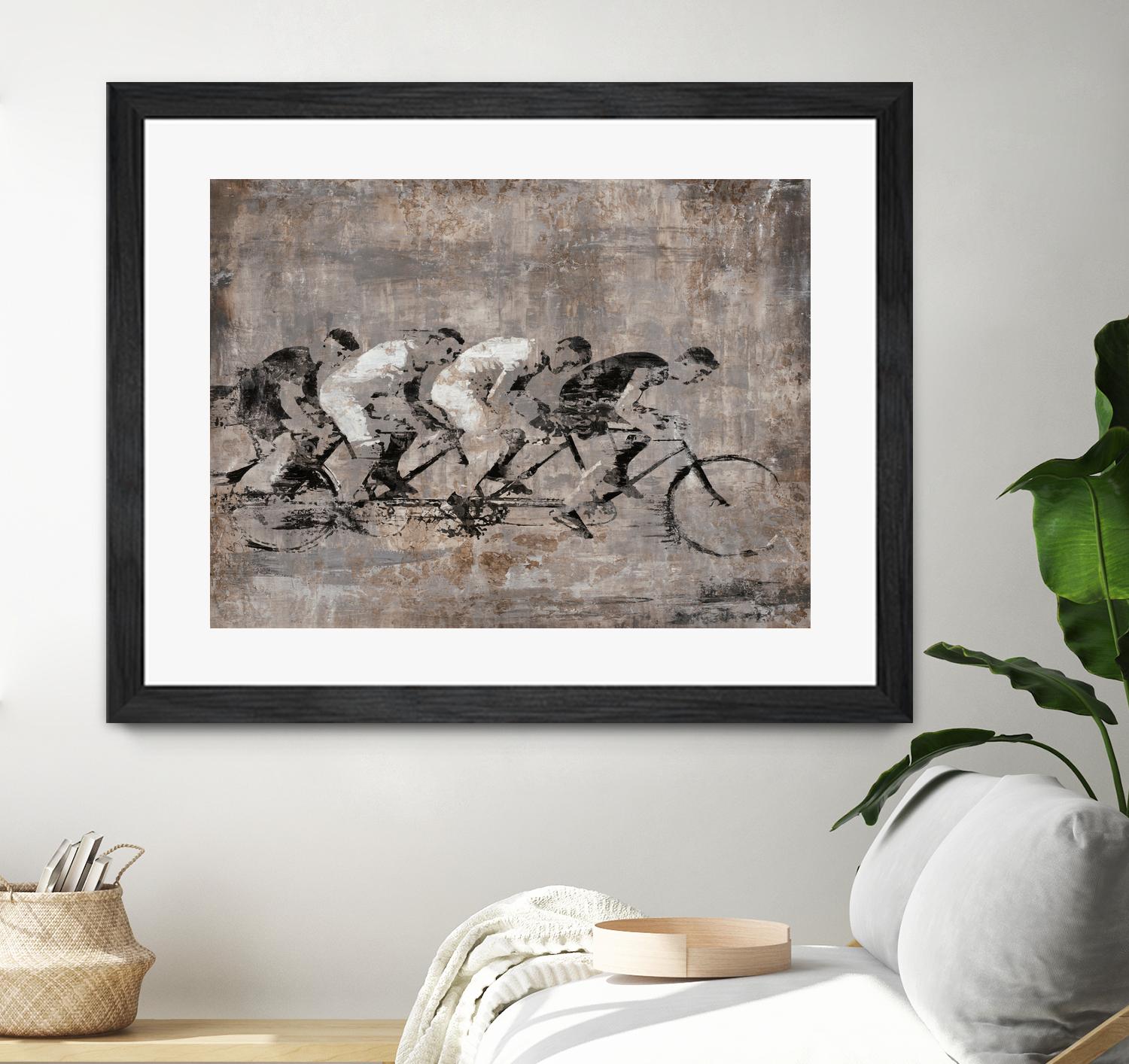 Day to Remember by Daleno Art on GIANT ART - grey figurative bikes