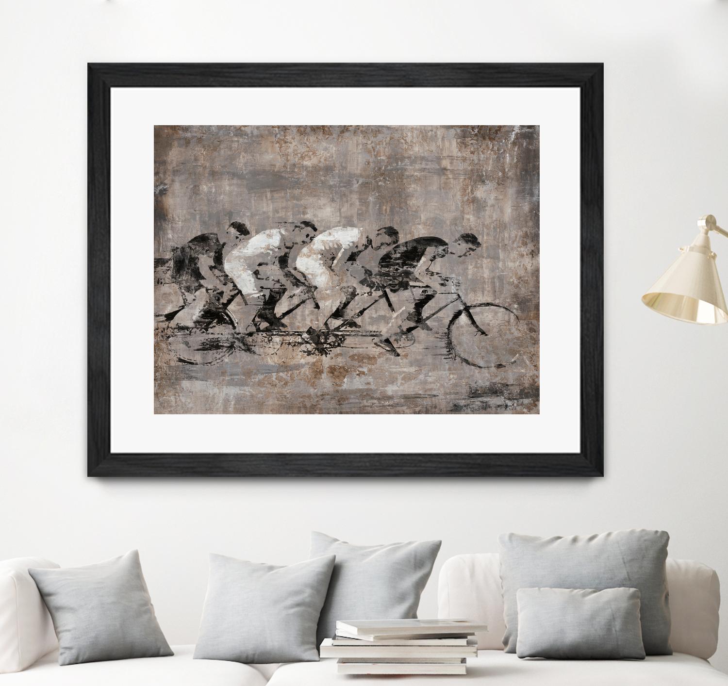 Day to Remember by Daleno Art on GIANT ART - grey figurative bikes