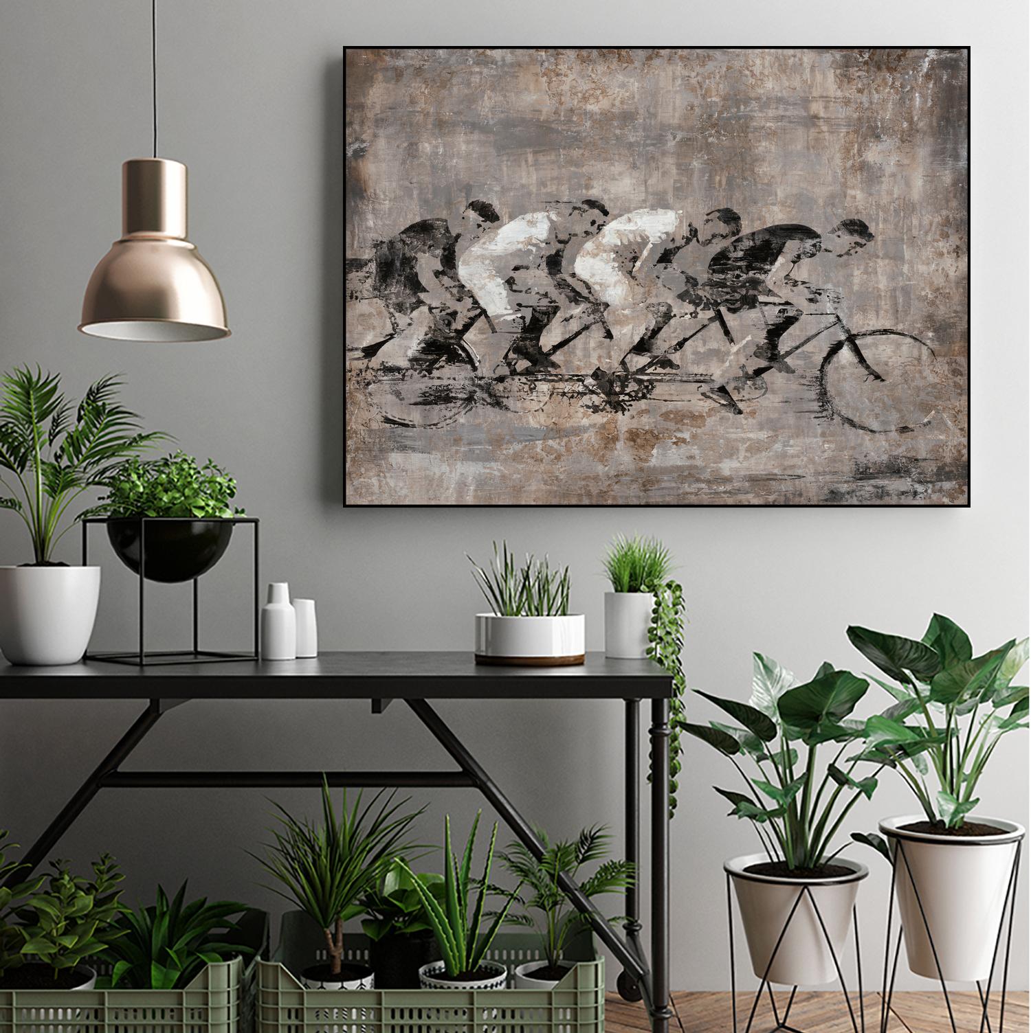 Day to Remember by Daleno Art on GIANT ART - grey figurative bikes