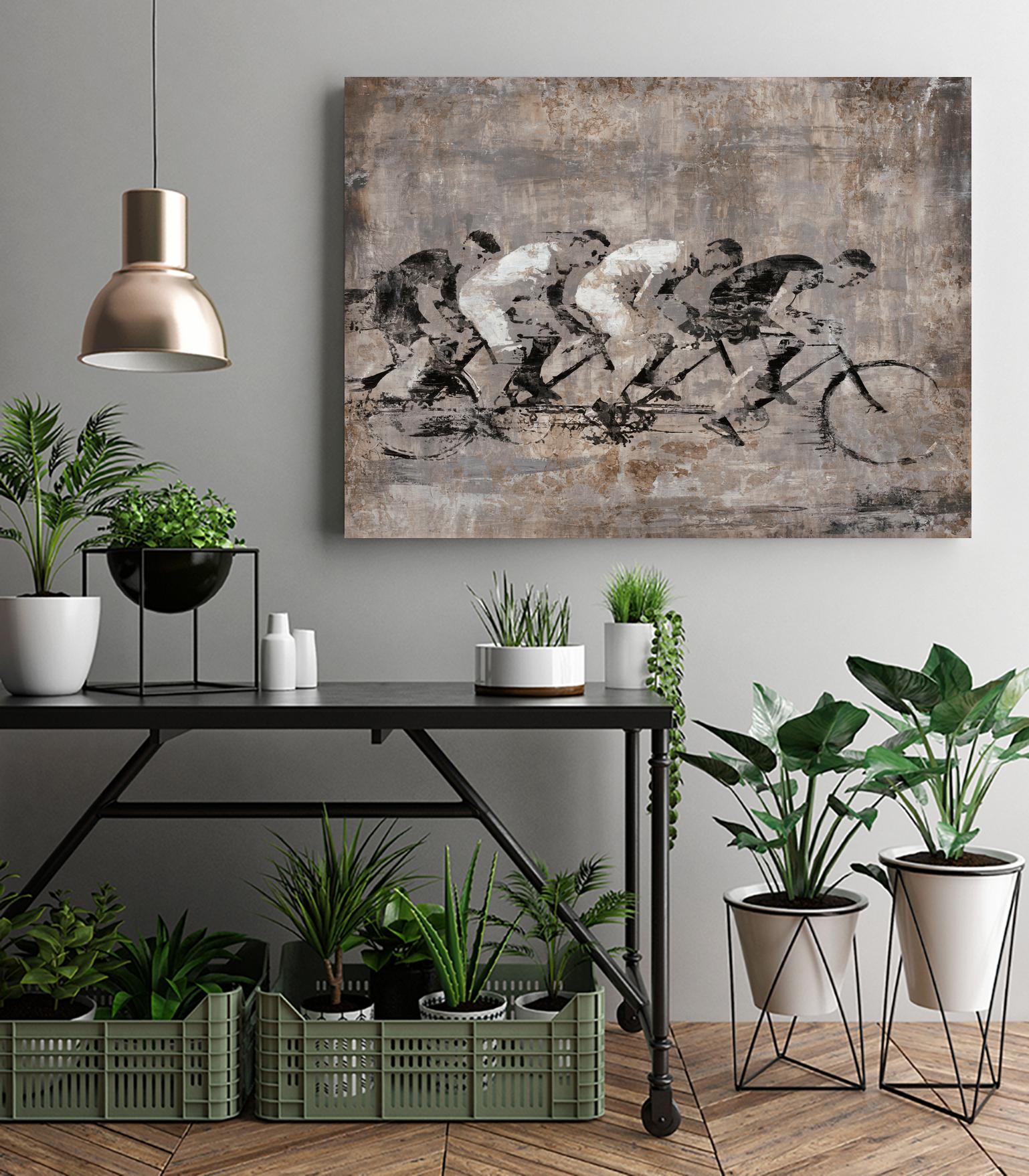 Day to Remember by Daleno Art on GIANT ART - grey figurative bikes