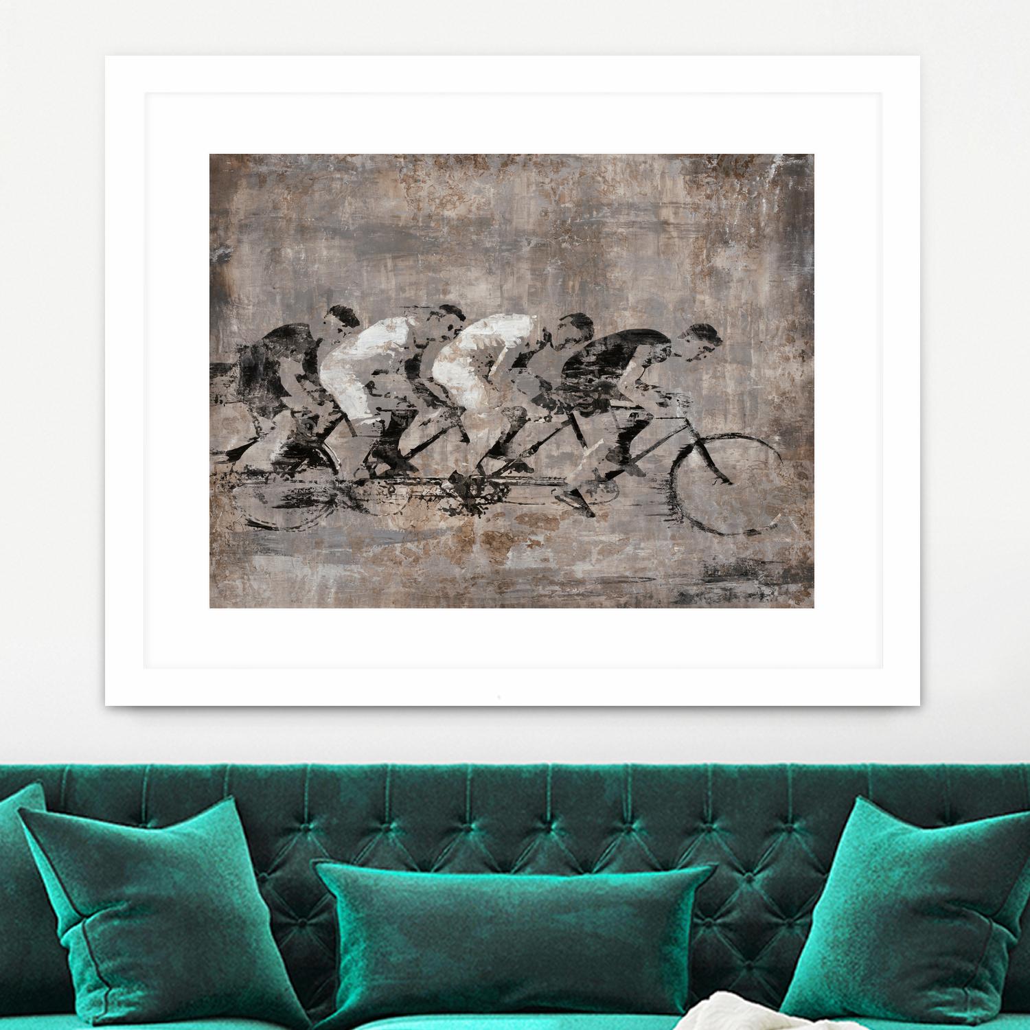 Day to Remember by Daleno Art on GIANT ART - grey figurative bikes
