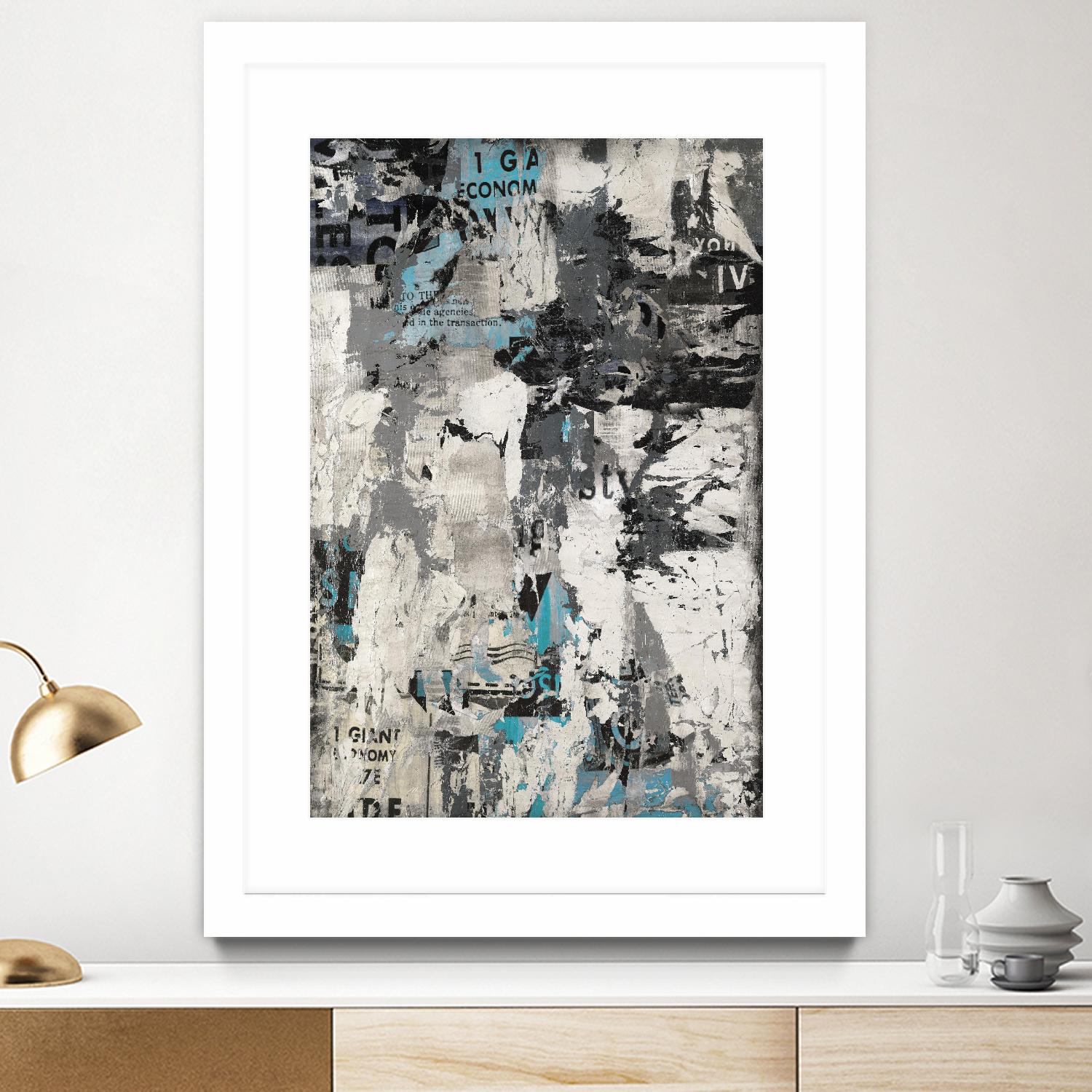 Wall Street Transactions.tif by Daleno Art on GIANT ART - blue street art abstrait