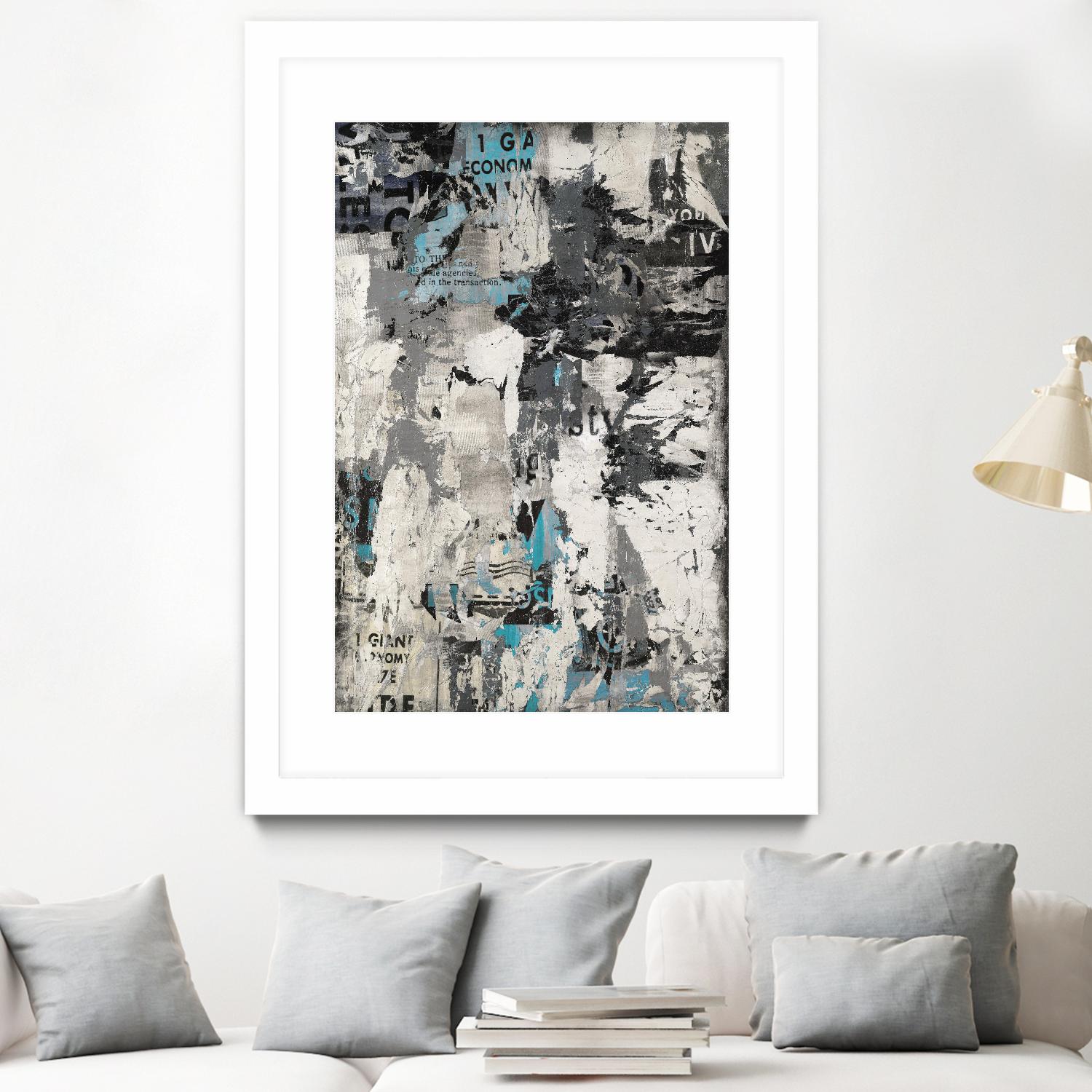 Wall Street Transactions.tif by Daleno Art on GIANT ART - blue street art abstrait