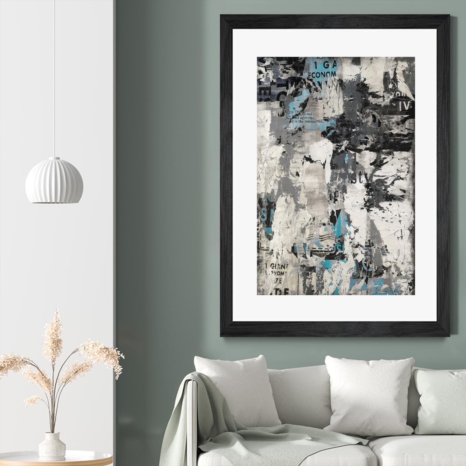 Wall Street Transactions.tif by Daleno Art on GIANT ART - blue street art abstrait