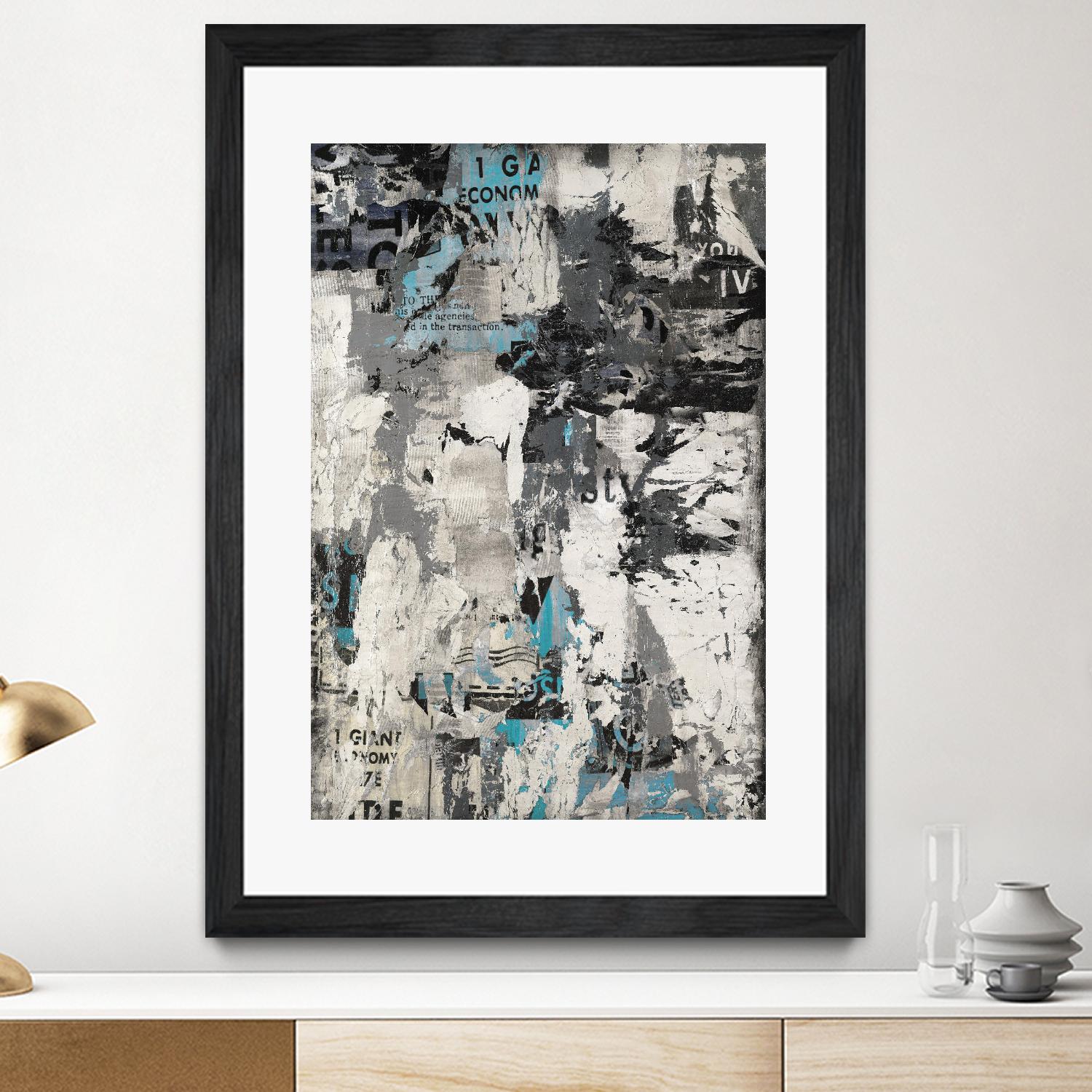 Wall Street Transactions.tif by Daleno Art on GIANT ART - blue street art abstrait