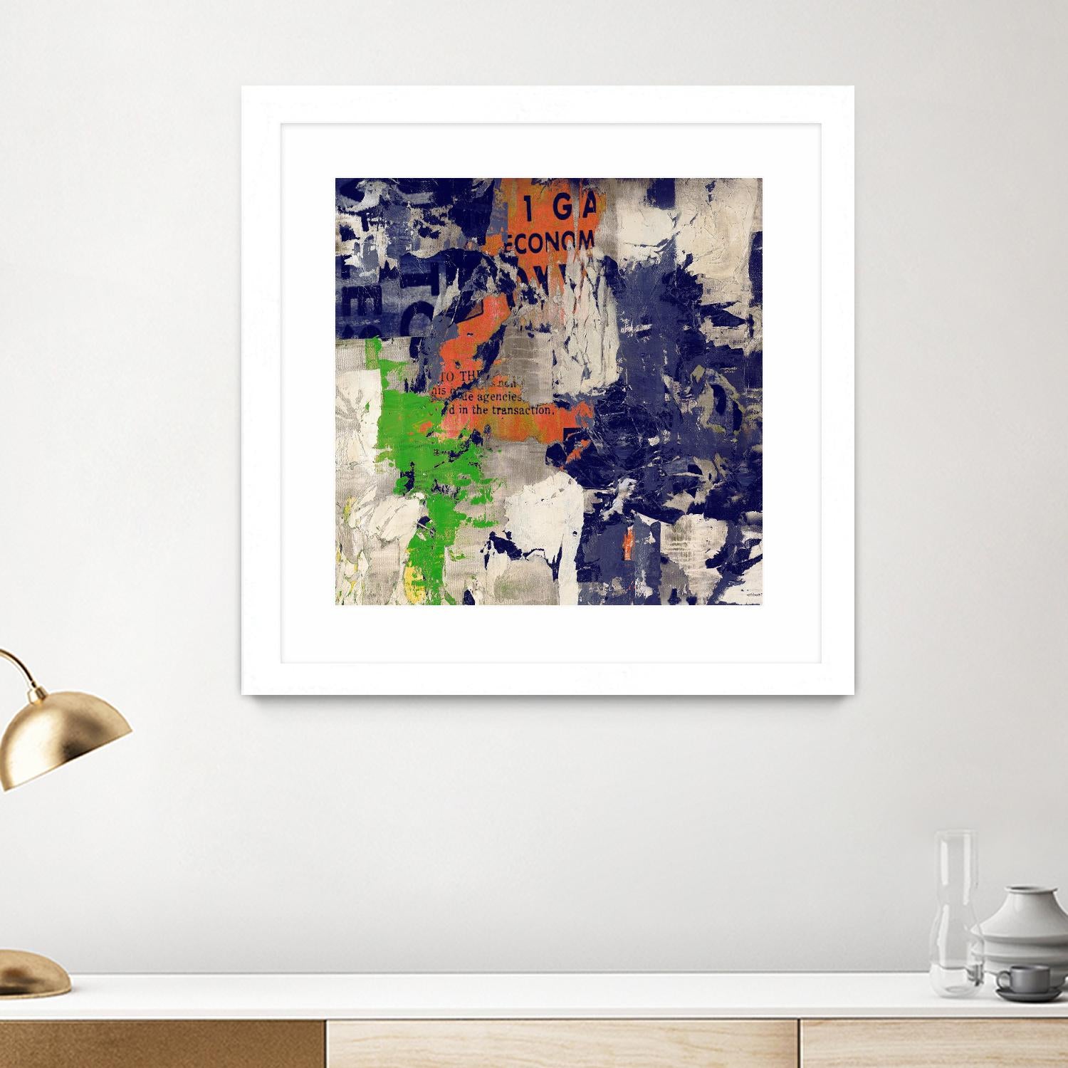 Economic Shift I by Daleno Art on GIANT ART - orange abstract abstrait