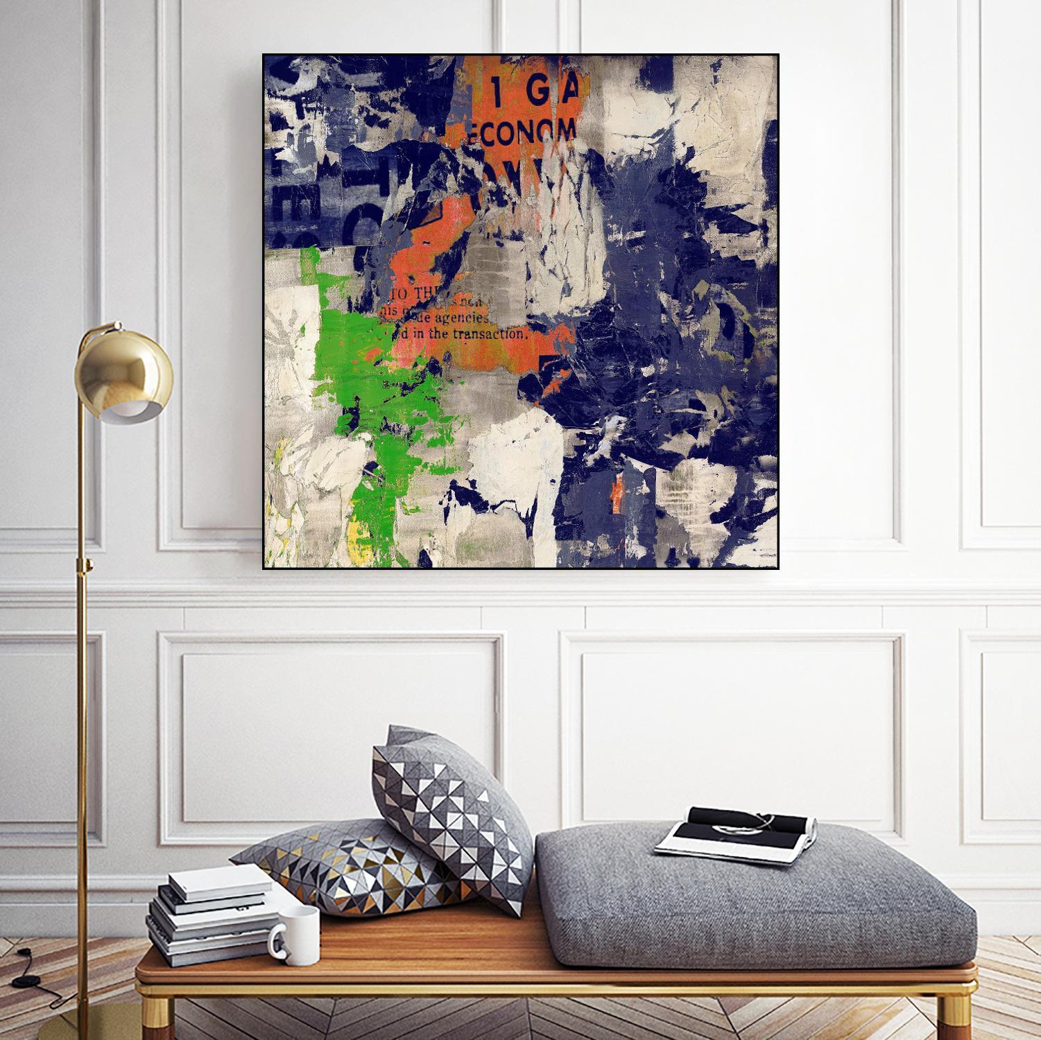 Economic Shift I by Daleno Art on GIANT ART - orange abstract abstrait