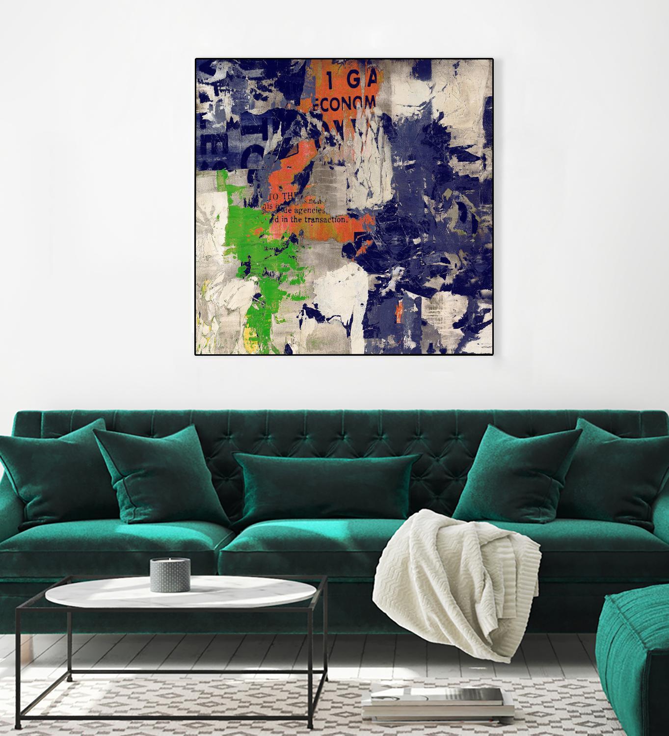 Economic Shift I by Daleno Art on GIANT ART - orange abstract abstrait