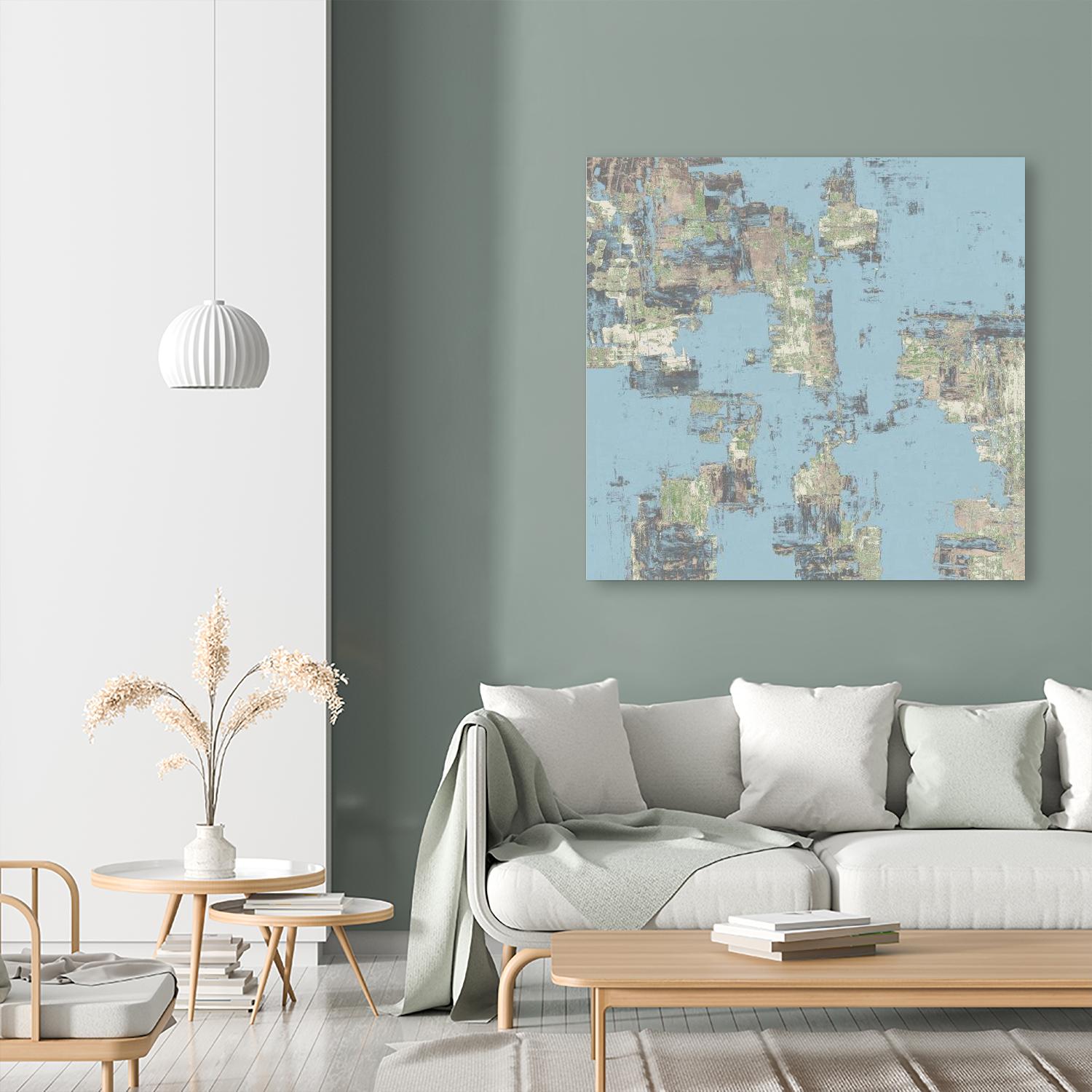 Memory Block II by Daleno Art on GIANT ART - green abstract