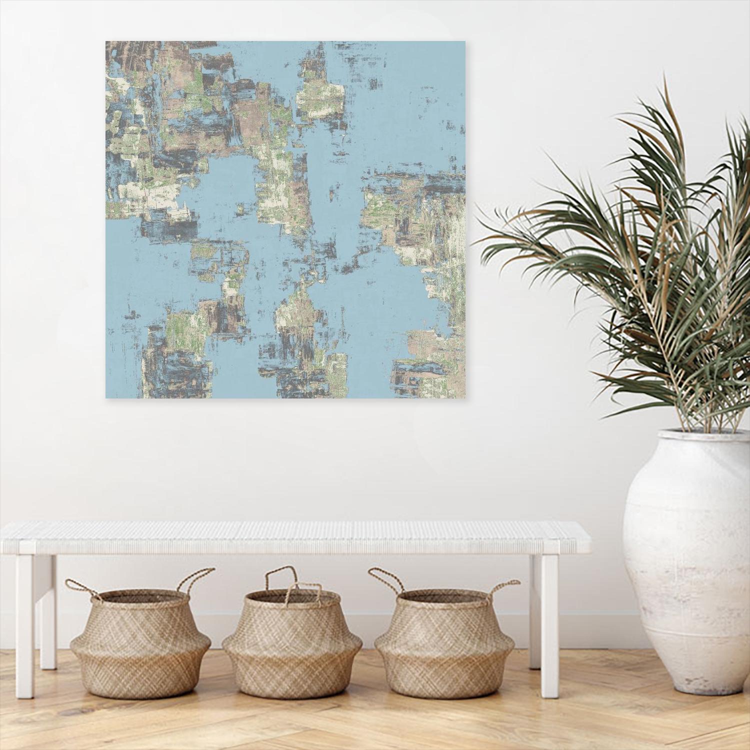 Memory Block II by Daleno Art on GIANT ART - green abstract