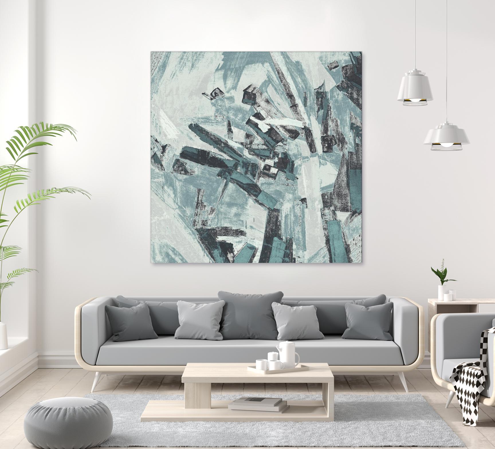 Sword Fight II by Daleno Art on GIANT ART - blue  abstract abstrait