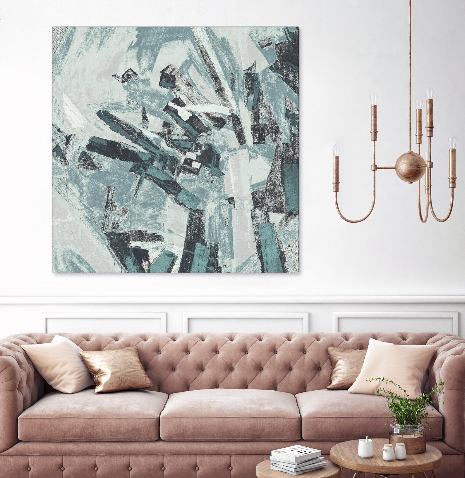 Sword Fight II by Daleno Art on GIANT ART - blue  abstract abstrait