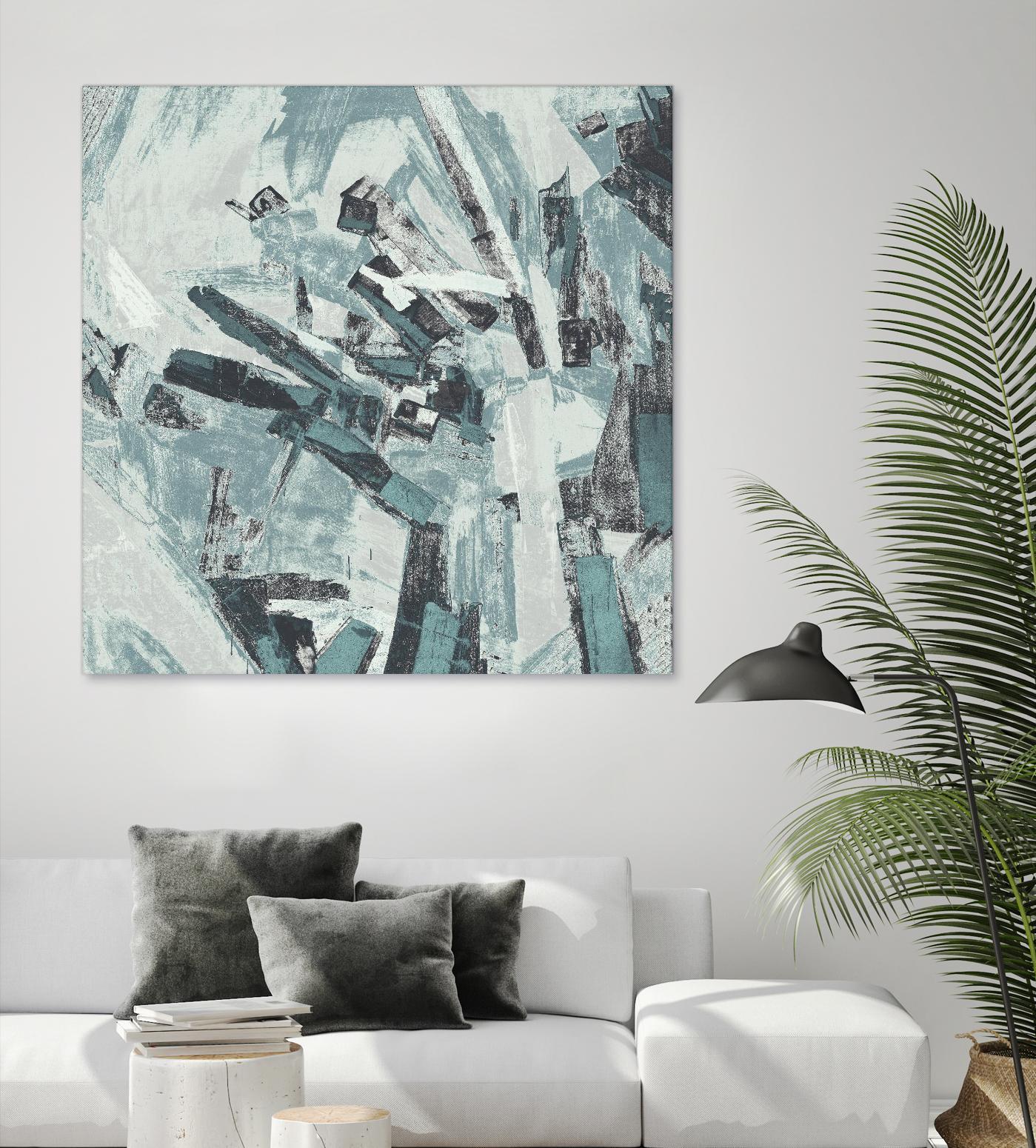 Sword Fight II by Daleno Art on GIANT ART - blue  abstract abstrait