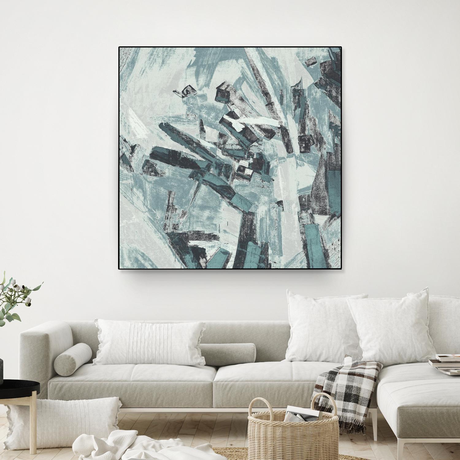 Sword Fight II by Daleno Art on GIANT ART - blue  abstract abstrait