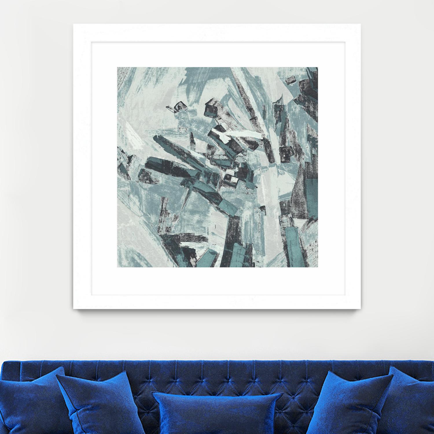 Sword Fight II by Daleno Art on GIANT ART - blue  abstract abstrait