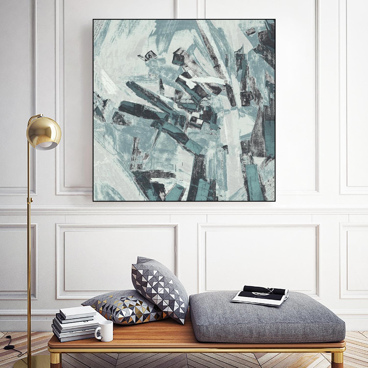 Sword Fight II by Daleno Art on GIANT ART - blue  abstract abstrait