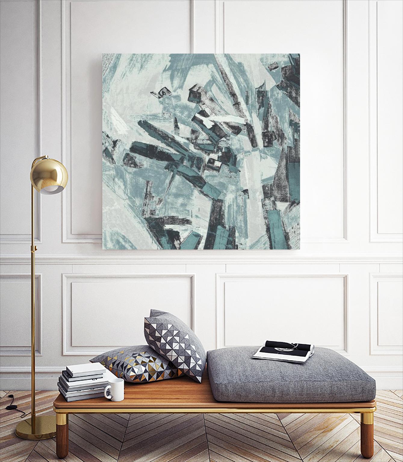 Sword Fight II by Daleno Art on GIANT ART - blue  abstract abstrait