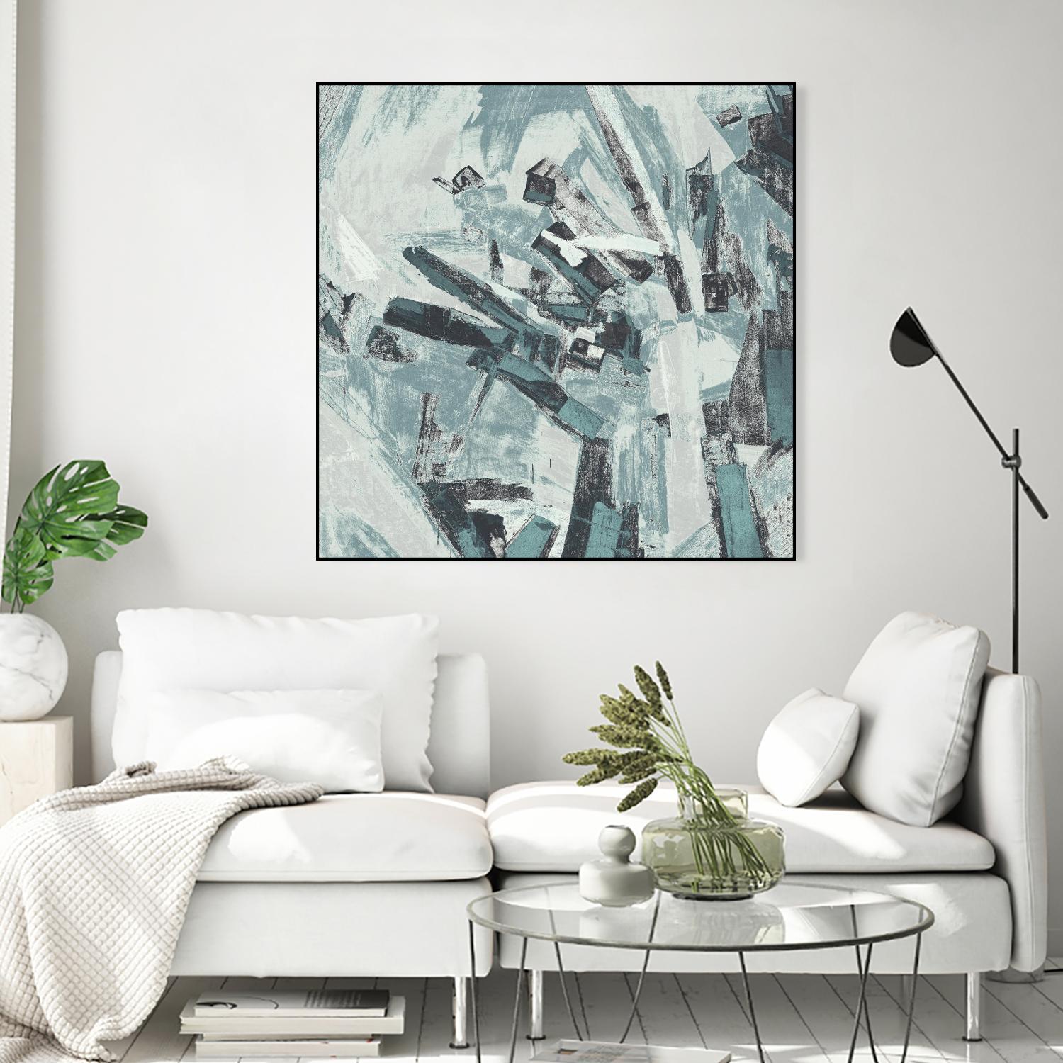 Sword Fight II by Daleno Art on GIANT ART - blue  abstract abstrait